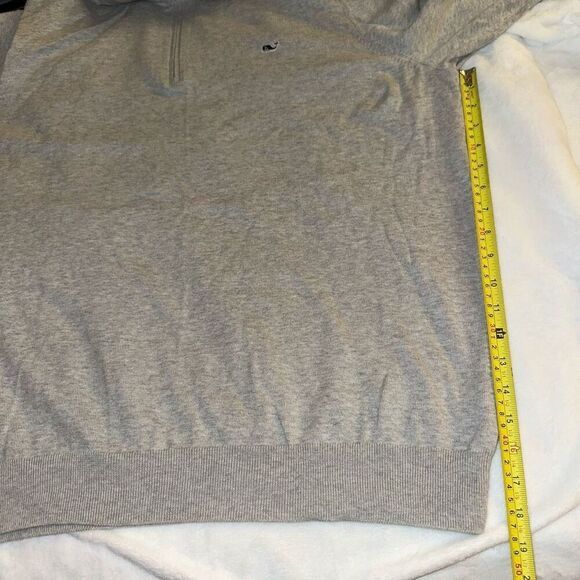Vineyard Vines Men’s Heathered Gray Knit Quarter Zip Sweater XXL EUC - Picture 9 of 11